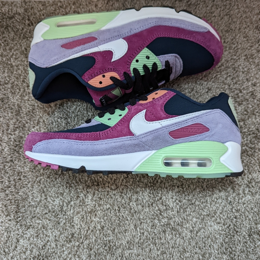Nike Air Max 90 NRG Shoes Light Bordeaux Armory Navy DM0035-500 Men's - Picture 7 of 8